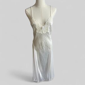 Vintage Indulgence White Slip Dress